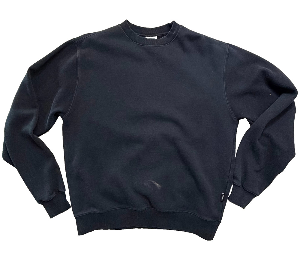 Pro 5 Heavyweight Pullover Crewneck Sweatshirt Black Mens XL 24x27.5 Flaw